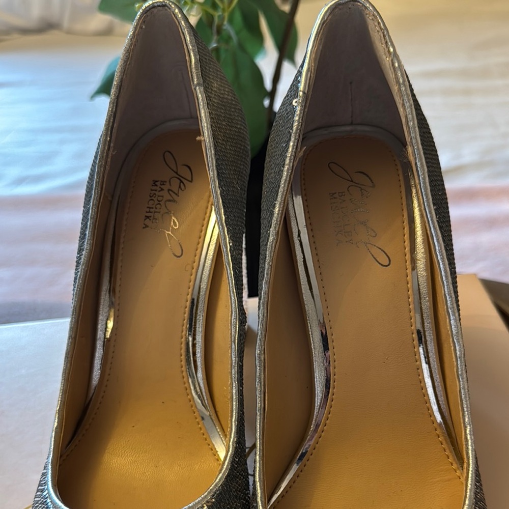 Jewel Badgley Mischka Silver Women's Shoes